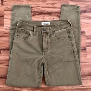 Madewell High Rise Skinny Jeans Garment-Dyed